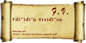 Fülöp Viviána névjegykártya
