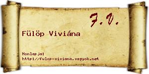 Fülöp Viviána névjegykártya